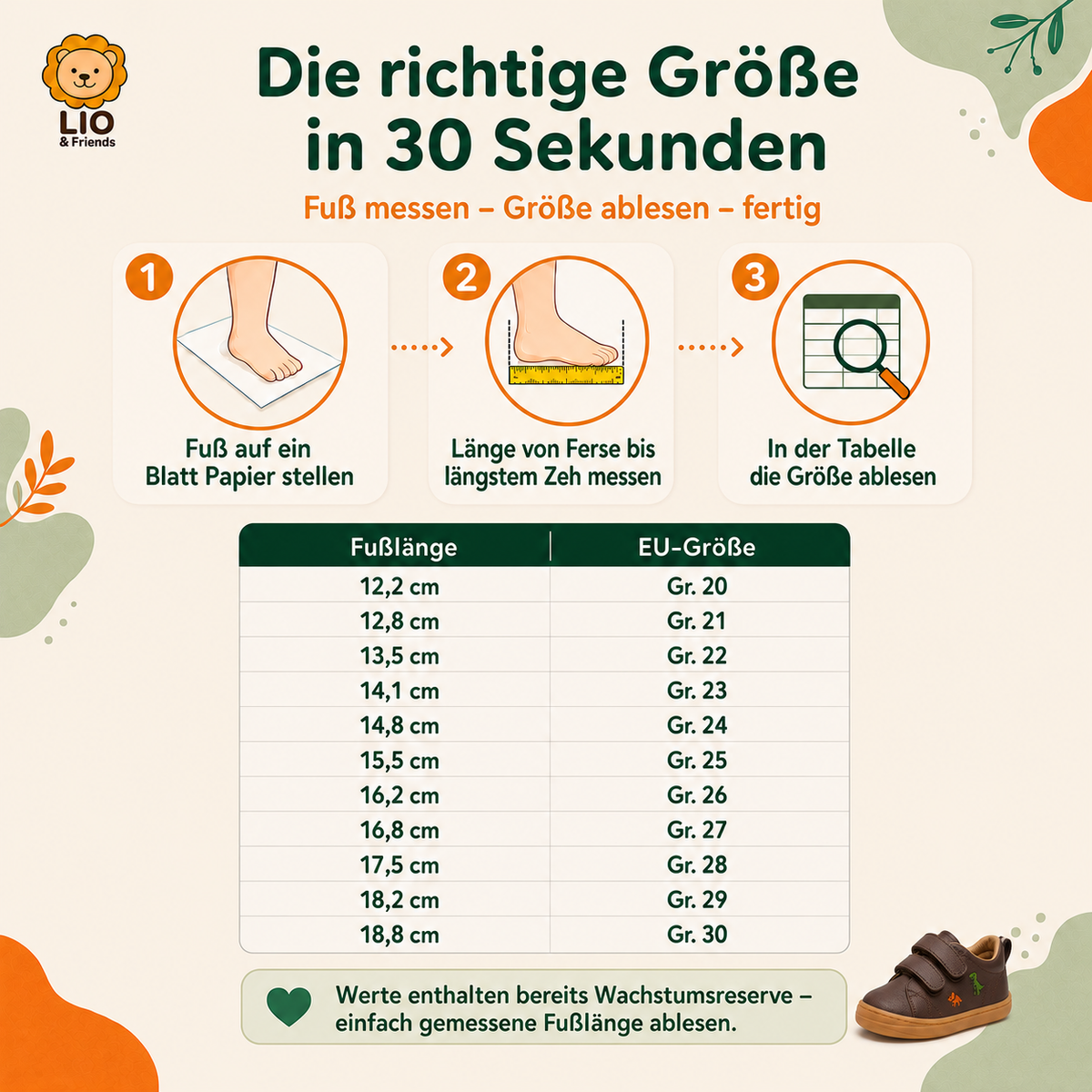 Barfusshalbschuh - Jungen - LIO&Friends - braun