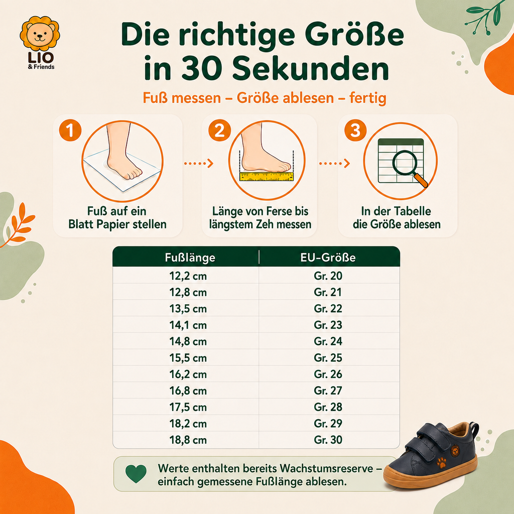 Barfusshalbschuh - Jungen - LIO&Friends - navy