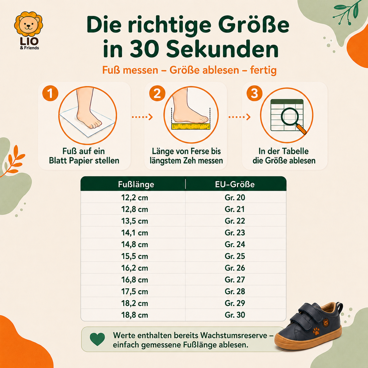 Barfusshalbschuh - Jungen - LIO&Friends - navy