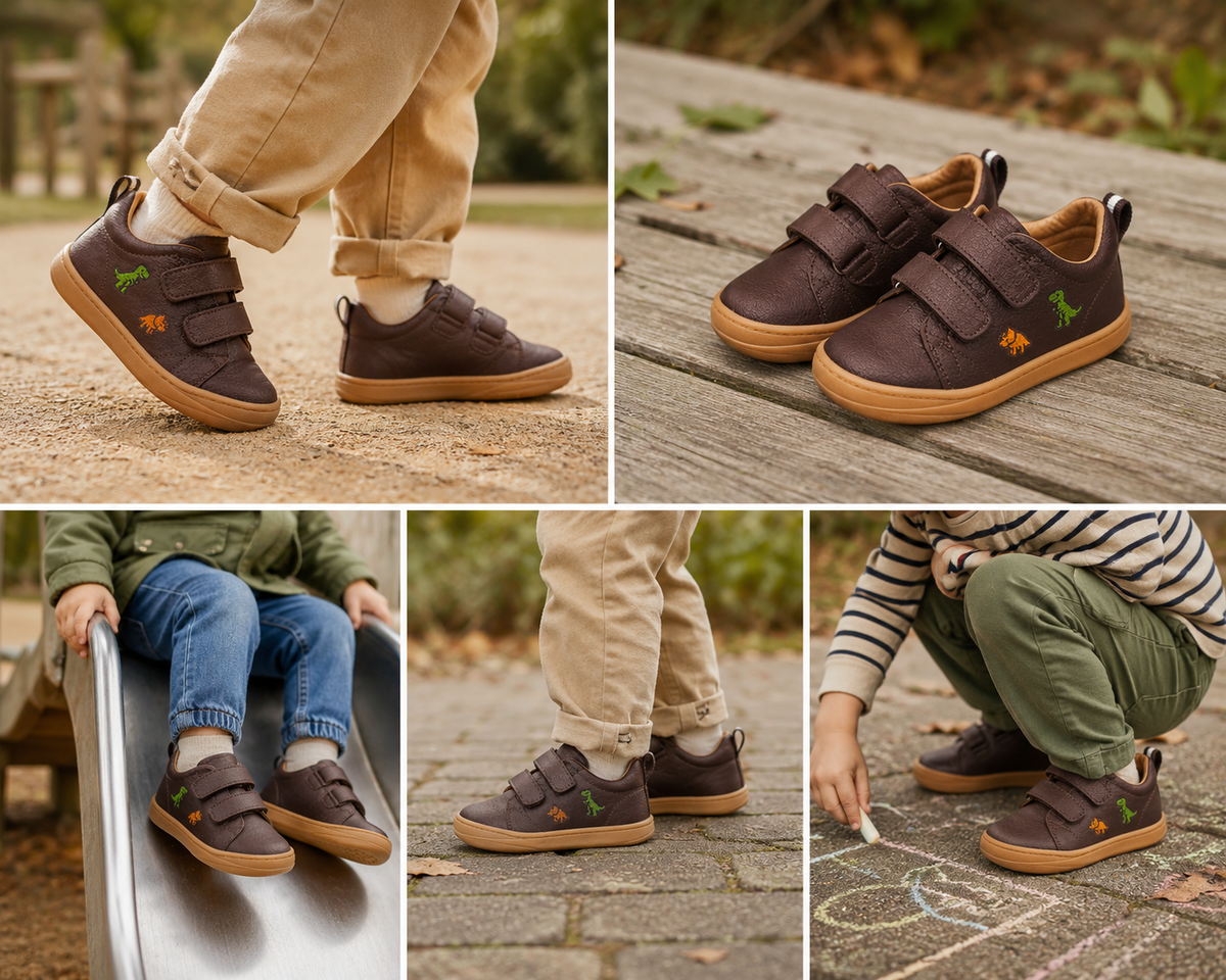 Barfusshalbschuh - Jungen - LIO&Friends - braun
