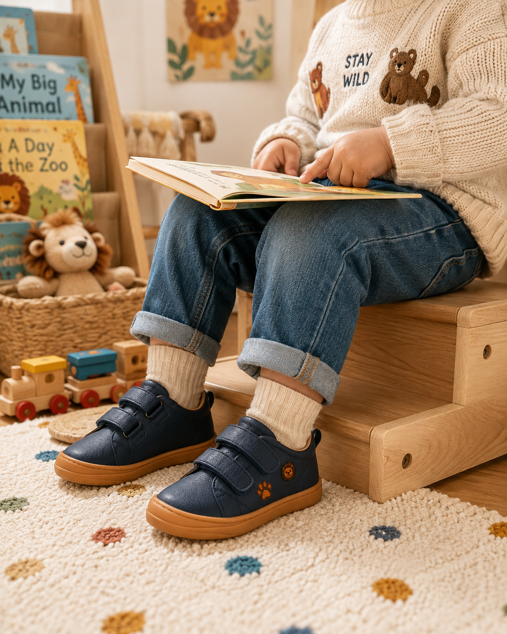 Barfusshalbschuh - Jungen - LIO&Friends - navy